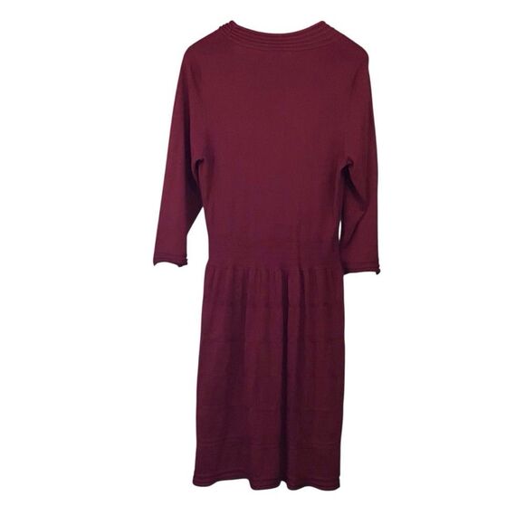 Sophie Max Ruby Red Sweater‎ Dress XL Cotton Blend Long Sleeve - Picture 4 of 11